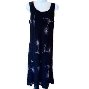 Black White Floral Dress Size 12